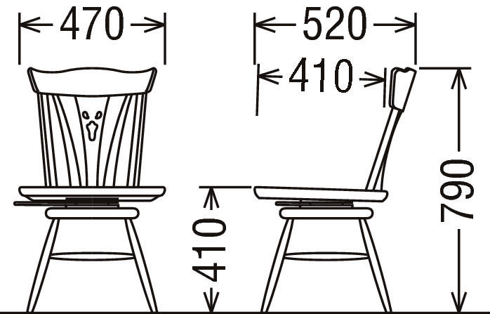 食堂椅子（回転式）