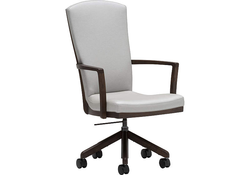 肘付食堂椅子（キャスター）